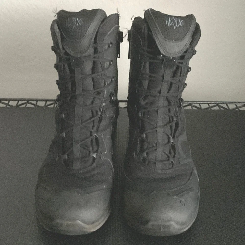 HAIX Black Eagle Athletic 2.0 T Tactical Side-Zip Boots Black Wide Men's 12
